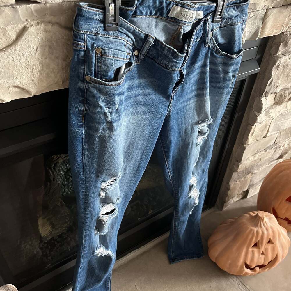 Torrid Blue Skinny Jeans
